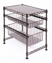 Seville Classics She05122 11-1/2-Inch by 17-1/2-Inch by 18-1/2-Inch Stackable Kitchen Cabinet Organizer Seville Classics She05122 11-1/2-Inch by 17-1/2-Inch by 18-1/2-Inch Stackable Kitchen Cabinet Organizer