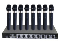 Pyle-Pro PDWM8400 8 Mic Professional Handheld VHF Wireless Microphone System Pyle-Pro PDWM8400 8 Mic Professional Handheld VHF Wireless Microphone System