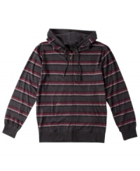 Mix up your weekend standard with this striped zip-up hoodie from O'Neill. Mix up your weekend standard with this striped zip-up hoodie from O'Neill.