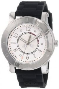 Juicy Couture WOMEN'S HRH WATCH #1900832 Black Rubber Strap; Silvertone with Crystal Accents in Juicy Gift Box Juicy Couture WOMEN'S HRH WATCH #1900832 Black Rubber Strap; Silvertone with Crystal Accents in Juicy Gift Box