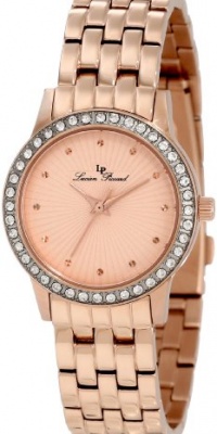 Lucien Piccard Women's 11696-RG-99 Monte Velan Rose Textured Dial Rose Gold Ion-Plated Stainless Steel Watch