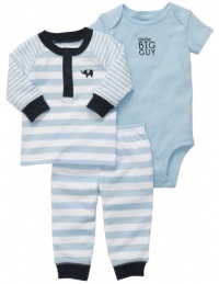 Carters Little Big Guy Elephant Henley Set BLUE 3 Mo Carters Little Big Guy Elephant Henley Set BLUE 3 Mo
