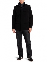 Perry Ellis Portfolio Men's Polytech Military Jacket Perry Ellis Portfolio Men's Polytech Military Jacket