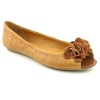 Kenneth Cole Reaction Women's Slidester Peep Toe Flats in Whiskey