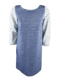 Stella Mccartney Womens Striped Keyhole Back Denim Dress Stella Mccartney Womens Striped Keyhole Back Denim Dress