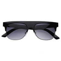 Flat Half Top Retro Style Shades Half Metal Frame Squared Eyewear Sunglasses Flat Half Top Retro Style Shades Half Metal Frame Squared Eyewear Sunglasses