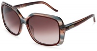 Just Cavalli Women's JC257 Oversized Sunglasses,Brown Striped Green Frame/Gradient Brown Lens,one size Just Cavalli Women's JC257 Oversized Sunglasses,Brown Striped Green Frame/Gradient Brown Lens,one size