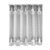 Heritage Lace Lighthouse 72-Inch by 72-Inch Shower Curtain, White Heritage Lace Lighthouse 72-Inch by 72-Inch Shower Curtain, White