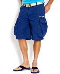 Put away your preppy attire for some rugged regaling with these cargo shorts from Nautica.