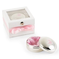 Mud Pie Baby Girl Silver Plate Treasure Box, Pink Carriage Mud Pie Baby Girl Silver Plate Treasure Box, Pink Carriage