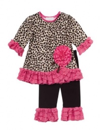 Rare Editions Girls Leopard Ruffled Dress Set 3T (F771873) Rare Editions Girls Leopard Ruffled Dress Set 3T (F771873)