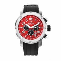 TW Steel Men's TW124 Grandeur Tech Black Rubber Red Chronograph Dial Watch TW Steel Men's TW124 Grandeur Tech Black Rubber Red Chronograph Dial Watch