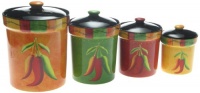 Certified International Caliente 4-Piece Canister Set Certified International Caliente 4-Piece Canister Set