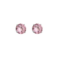 .925 Sterling Silver Rhodium Plated 3mm October Birthstone Round CZ Solitaire Basket Stud Earrings for Baby and Children & Women with Screw-back (Pink Tourmaline, Light Pink) .925 Sterling Silver Rhodium Plated 3mm October Birthstone Round CZ Solitaire Basket Stud Earrings for Baby and Children & Women with Screw-back (Pink Tourmaline, Light Pink)