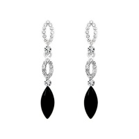 Perfect Gift - High Quality Elegant Marquise Earrings with Silver and Black Swarovski Element Crystals (3936) for Birthday Wedding Gift Free Shipping cyrber monday Sales Clearance Perfect Gift - High Quality Elegant Marquise Earrings with Silver and Black Swarovski Element Crystals (3936) for Birthday Wedding Gift Free Shipping cyrber monday Sales Clearance