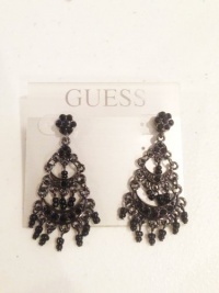 GUESS Black Chandelier Fashion Jewelry Earrings GUESS Black Chandelier Fashion Jewelry Earrings