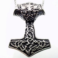 DaisyJewel Thor's Hammer Mjolnir Viking Celtic Filigree Pendant Necklace: Made From Solid Stainless Steel This Pendant Is 2 In. Long and 1.5 In. Wide and Hangs From a Matching High Quality 20 In. Diamond Cut Flat Link Chain with Lobster Clasp DaisyJewel Thor's Hammer Mjolnir Viking Celtic Filigree Pendant Necklace: Made From Solid Stainless Steel This Pendant Is 2 In. Long and 1.5 In. Wide and Hangs From a Matching High Quality 20 In. Diamond Cut Flat Link Chain with Lobster Clasp