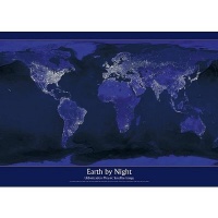 Earth By Night, Photography Poster Print, 24 by 36-Inch Earth By Night, Photography Poster Print, 24 by 36-Inch