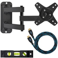 Cheetah Mounts ALAMB Articulating Arm TV Wall Mount Bracket for VESA 100 12-24 LCD LED Flat Screen Monitors Display/TVs up to 40lbs Includes Free 10' HDMI Cable and 6 Bubble Level Cheetah Mounts ALAMB Articulating Arm TV Wall Mount Bracket for VESA 100 12-24 LCD LED Flat Screen Monitors Display/TVs up to 40lbs Includes Free 10' HDMI Cable and 6 Bubble Level