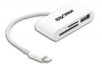 SHARKK LIGHTNING 8 PIN 3 in 1 SD Card Reader Camera Kit Connects Cameras, USB, & Memory Cards To The New Apple iPad 4 (4th Gen) With Retina Display And The New Apple iPad Mini. (ONLY WORKS WITH PICTURE FILES)