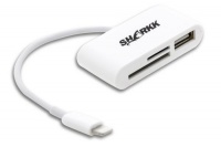 SHARKK LIGHTNING 8 PIN 3 in 1 SD Card Reader Camera Kit Connects Cameras, USB, & Memory Cards To The New Apple iPad 4 (4th Gen) With Retina Display And The New Apple iPad Mini. (ONLY WORKS WITH PICTURE FILES) SHARKK LIGHTNING 8 PIN 3 in 1 SD Card Reader Camera Kit Connects Cameras, USB, & Memory Cards To The New Apple iPad 4 (4th Gen) With Retina Display And The New Apple iPad Mini. (ONLY WORKS WITH PICTURE FILES)
