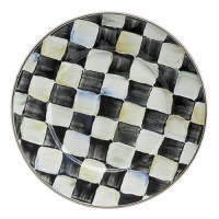 MacKenzie-Childs Enamelware Courtly Check Salad Plate MacKenzie-Childs Enamelware Courtly Check Salad Plate