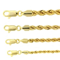 14K Gold Plated Overlay Rope Chain Necklace 3mm,4mm,5mm,6mm Widths 20, 24, 30, 36 Inches 14K Gold Plated Overlay Rope Chain Necklace 3mm,4mm,5mm,6mm Widths 20, 24, 30, 36 Inches