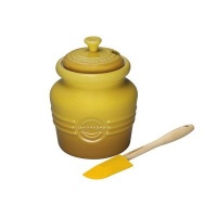 Le Creuset Stoneware 14-Ounce Mustard Jar, Dijon Le Creuset Stoneware 14-Ounce Mustard Jar, Dijon