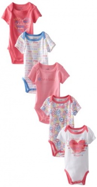 Calvin Klein Baby-Girls Newborn 5 Pack Bodysuit, Hot Pink/Pink Shades, 6/9 Months Calvin Klein Baby-Girls Newborn 5 Pack Bodysuit, Hot Pink/Pink Shades, 6/9 Months