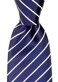 Neckties By Scott Allan - Navy Blue & White Striped Mens Tie Neckties By Scott Allan - Navy Blue & White Striped Mens Tie