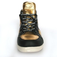 Robins Jean Men Danton Fashion Sneakers (11, Black/Gold)