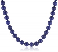 Sterling Silver 8mm Lapis Bead Necklace, 24 Sterling Silver 8mm Lapis Bead Necklace, 24