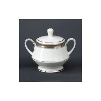 Noritake Crestwood Platinum Sugar Bowl with Cover Noritake Crestwood Platinum Sugar Bowl with Cover