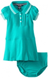 Nautica Baby-Girls Infant Solid Pique Dress, Teal, 18 Months Nautica Baby-Girls Infant Solid Pique Dress, Teal, 18 Months