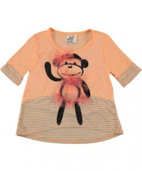 Beautees Shimmer Monkey Tunic (Sizes 4 - 6X) - coral, 6x Beautees Shimmer Monkey Tunic (Sizes 4 - 6X) - coral, 6x
