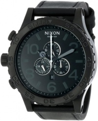 Nixon 51-30 Chrono Leather Watch All Black, One Size [Watch] Nixon