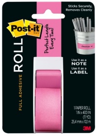 Post-it Full Adhesive Roll, 1 x 400, Pink, 1-Pack ,2650-P Post-it Full Adhesive Roll, 1 x 400, Pink, 1-Pack ,2650-P