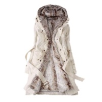 Sefon Winter Warm Fur Jackets Wrap Trench Coat Hooded Chrismas Xmas Coat Womens Sefon Winter Warm Fur Jackets Wrap Trench Coat Hooded Chrismas Xmas Coat Womens