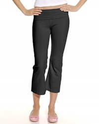 Roll down waistband, cropped pant. Roll down waistband, cropped pant.