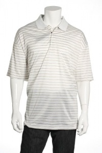 Tasso Elba Golf Striped White Pure CBO Polo Shirt Tasso Elba Golf Striped White Pure CBO Polo Shirt