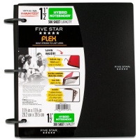Five Star Flex Hybrid NoteBinder, 1.5-Inch, Black (72403) Five Star Flex Hybrid NoteBinder, 1.5-Inch, Black (72403)