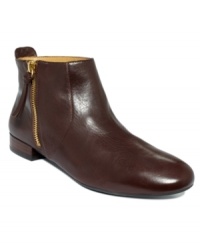 Be the talk of the town. Nine West's Perfectpr booties are sophisticated and sleek with a contrasting lining that peeks through the side zipper. Be the talk of the town. Nine West's Perfectpr booties are sophisticated and sleek with a contrasting lining that peeks through the side zipper.