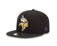 NFL Minnesota Vikings Black and Team Color 59Fifty Fitted Cap NFL Minnesota Vikings Black and Team Color 59Fifty Fitted Cap
