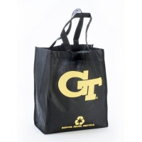 NCAA Georgia Tech Yellow Jackets Black Reusable Tote Bag NCAA Georgia Tech Yellow Jackets Black Reusable Tote Bag