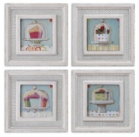 Uttermost Cupcakes I, II, III, IV, Wall Art - Set of 4 Uttermost Cupcakes I, II, III, IV, Wall Art - Set of 4
