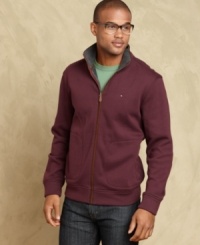 Casual can still be classy with this handsome and comfortable sweater from Tommy Hilfiger. Casual can still be classy with this handsome and comfortable sweater from Tommy Hilfiger.
