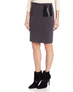 Calvin Klein Women's Skirt with Faux Leather Pockets