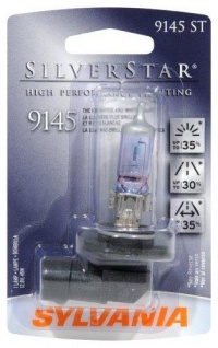 Sylvania 9145 ST SilverStar High Performance Halogen Fog Lamp, (Pack of 1) Sylvania 9145 ST SilverStar High Performance Halogen Fog Lamp, (Pack of 1)