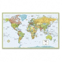 World Wall Map Deluxe Laminated 50 x 32 (M Series Map of the World) World Wall Map Deluxe Laminated 50 x 32 (M Series Map of the World)