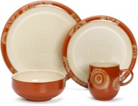 Denby Fire Chilli 4-Piece Place Setting, Service for 1 Denby Fire Chilli 4-Piece Place Setting, Service for 1